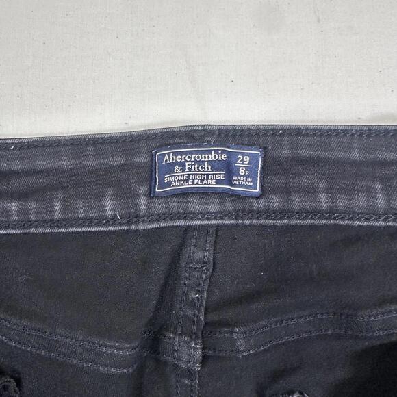 Abercrombie & Fitch Women's Simone High Rise Ankle Flare Denim Jeans Size 29/8R - Picture 5 of 9